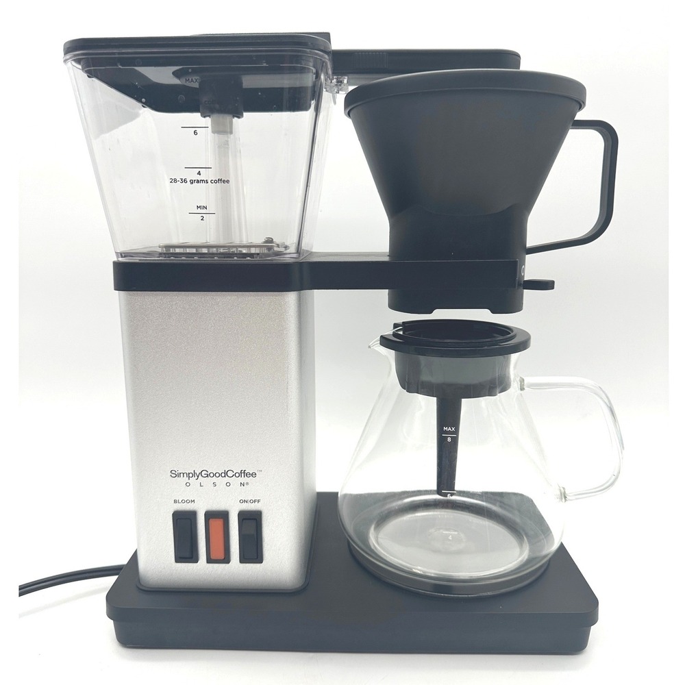 Simply Good Coffee Olson Model 320 8-Cup Coffee Maker Silver Black 1560W SCA